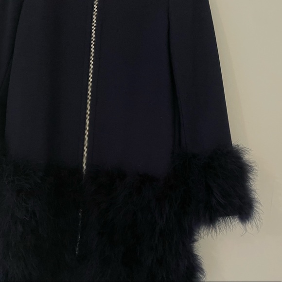 Club Monaco Wool and Feather Trim coat - Picture 5 of 10